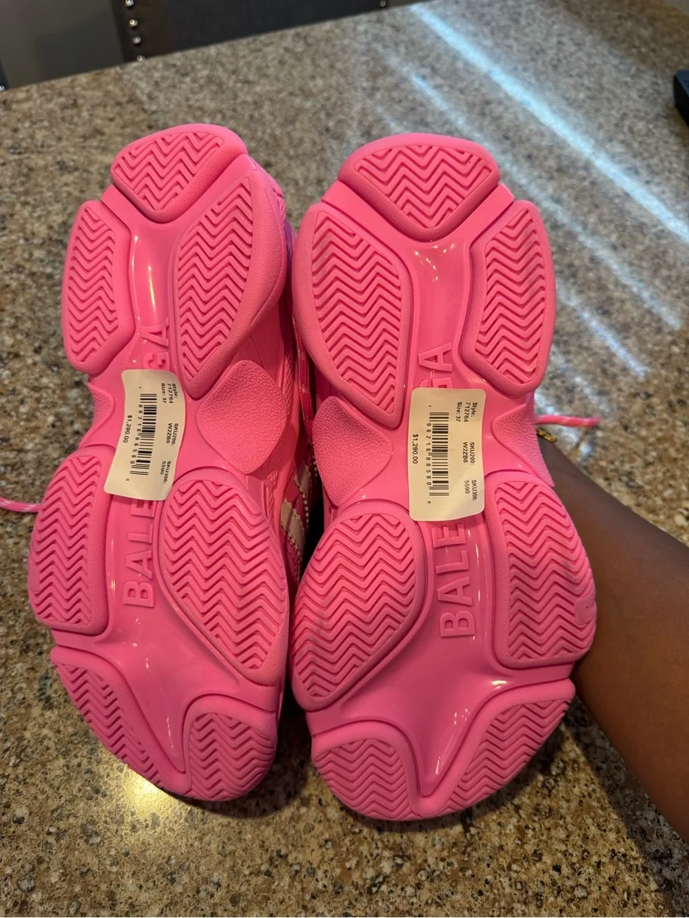 Balenciaga x Adidas Triple S, Bright Pink Women’s Sneakers NWB
